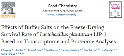 基于转录组学和蛋白质组学研究缓冲盐对植物乳杆菌LIP-1冷冻干燥存活率的影响